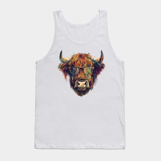 Hamish the Highland Hipster: Trendsetter with Horns Tank Top